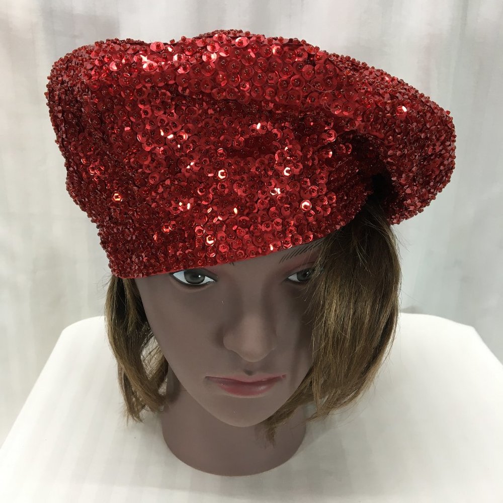 Red Sequin Beret